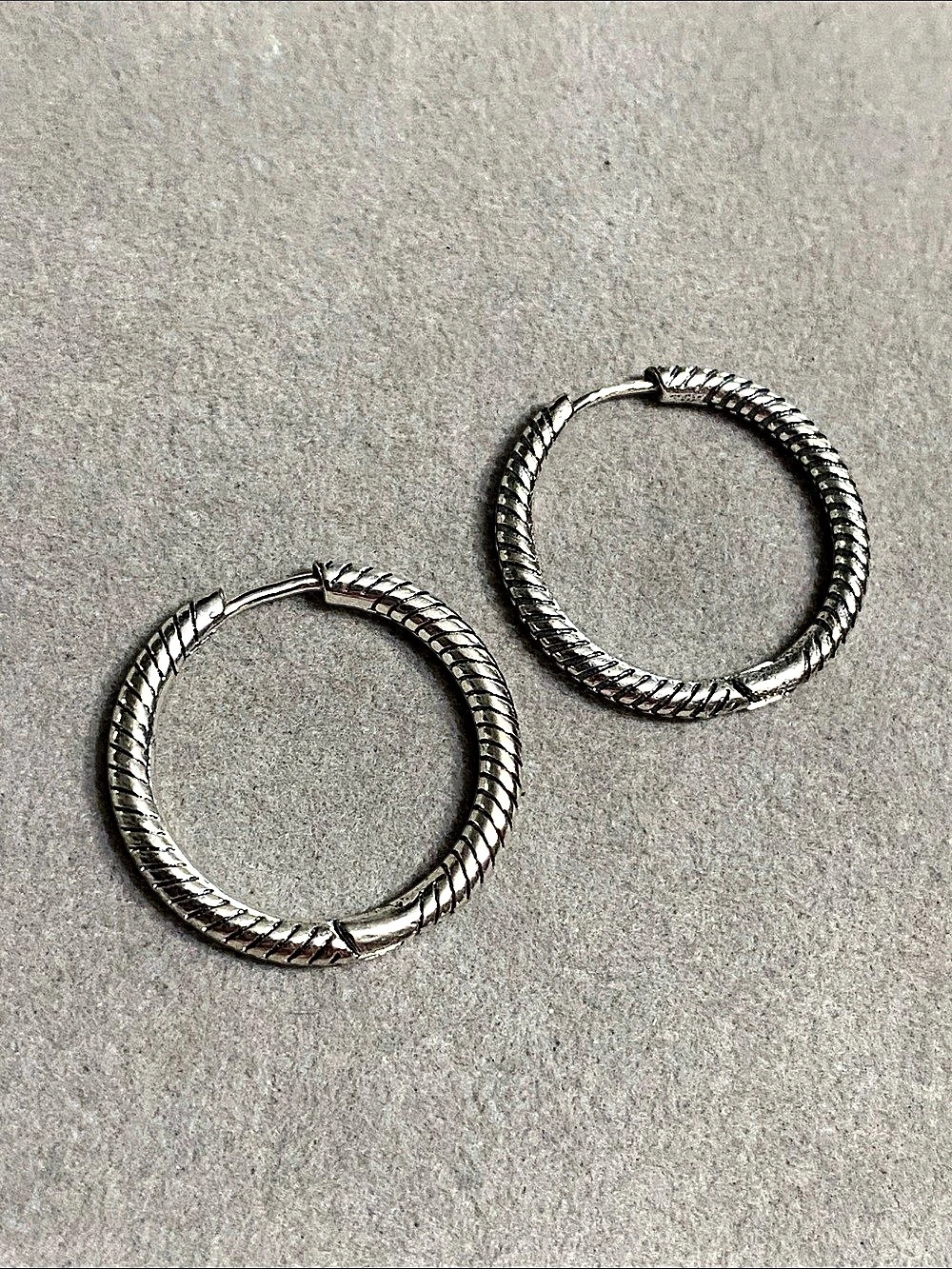 PANDORA Rope Hoop Earrings 925